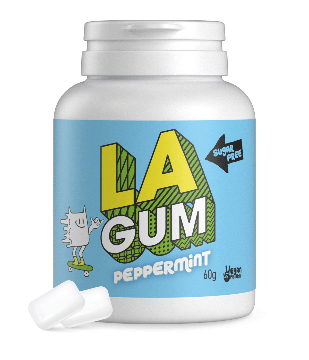 LA Gum Peppermint Gum. Box of 24 4 x 6 packs LA Gum au