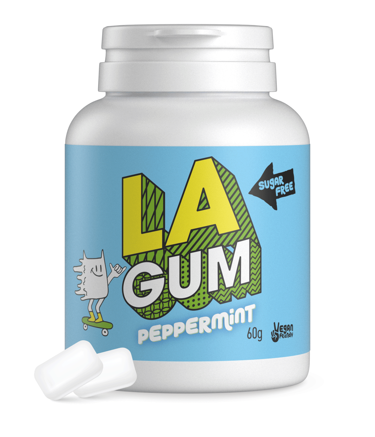 LA Gum Peppermint Gum. Box of  24 - 4 x 6 packs